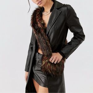 URBAN OUTFITTERS Calliope Shag Crossbody Bag Purse in Chartreuse